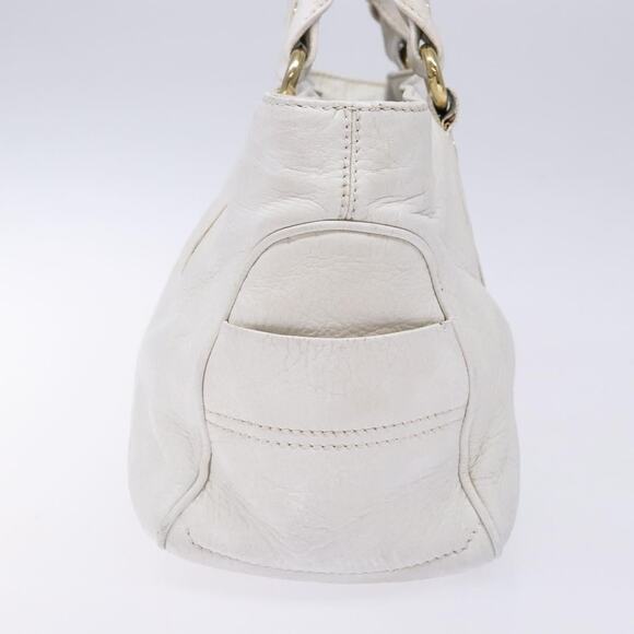 CELINE Boogie Hand Bag Leather White Gold - Picture 5 of 13